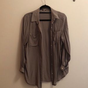 Silky grey button-up